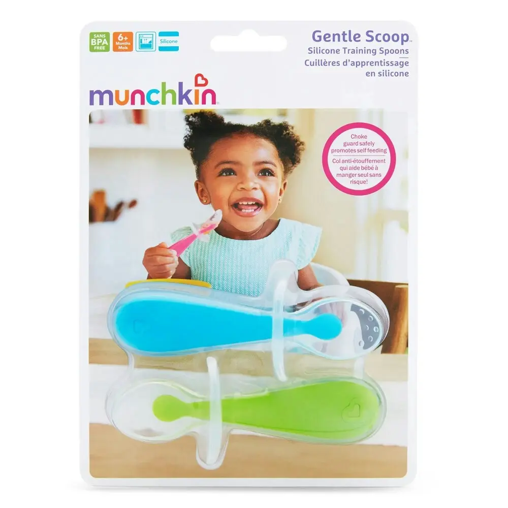 4pc Munchkin Baby/Infant Gentle Scoop Silicone Training Feeding Spoon 6m+ Assort