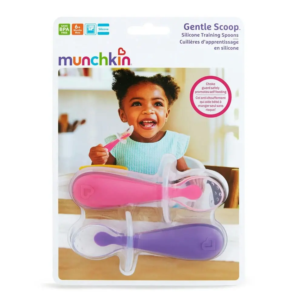 4pc Munchkin Baby/Infant Gentle Scoop Silicone Training Feeding Spoon 6m+ Assort