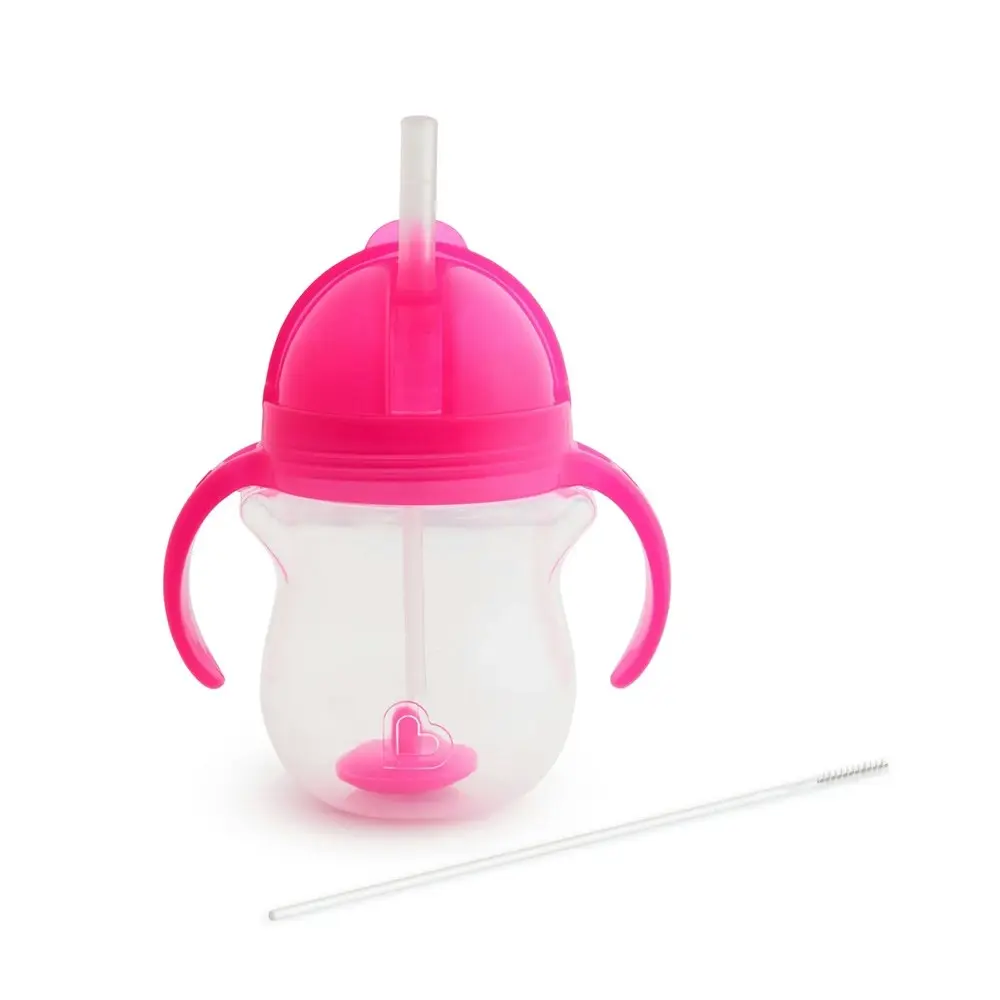 Munchkin 207ml Any Angle Baby/Toddler Weighted Straw Trainer Drink Cup 6m+ Asst.