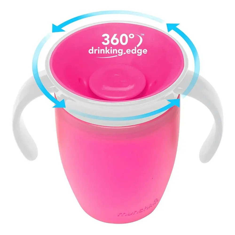 Munchkin 207ml Baby/Toddler Miracle 360 Degree Trainer Drinking Cup Assorted 6m+