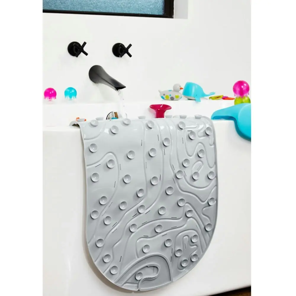 Boon Griffle Bath Mat Shower/Non Slip Bathing Baby/Toddler Kids Safety Grip Grey