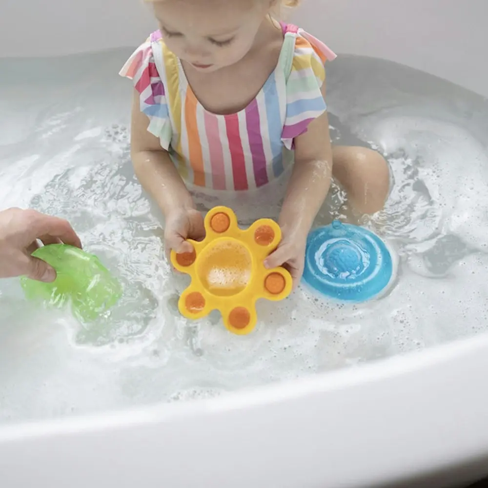 3pc Fat Brain Toys Co 12cm Dimpl Splash Kids Bath Sensory/Learning Play Toy 18m+