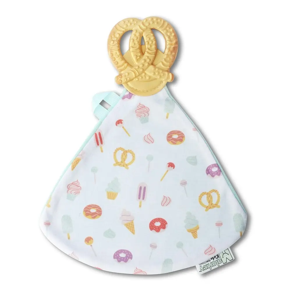 Malarkey Kids Munch-it Soft Fabric Baby 3m+ Chew Blanket Silicone Sweet & Salty