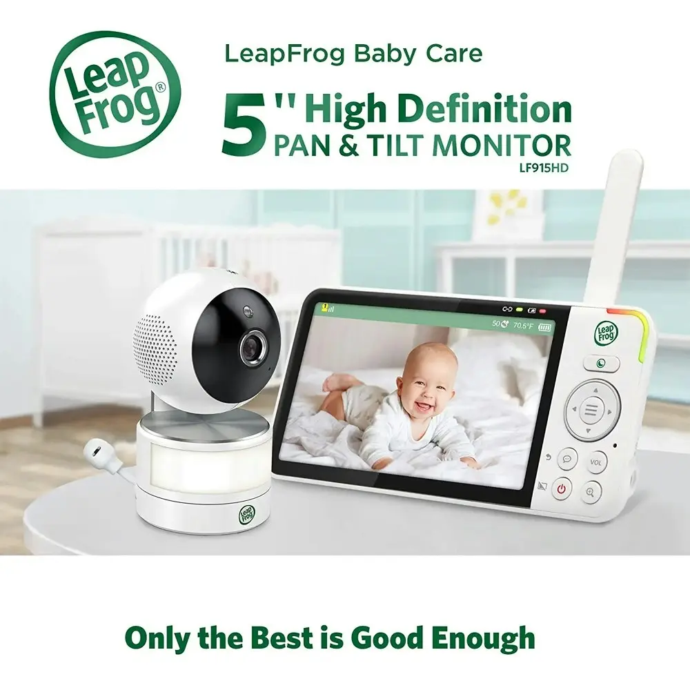 LeapFrog LF915HD 5in HD Video/Audio Pan & Tilt Camera Baby Monitor w/Night Light