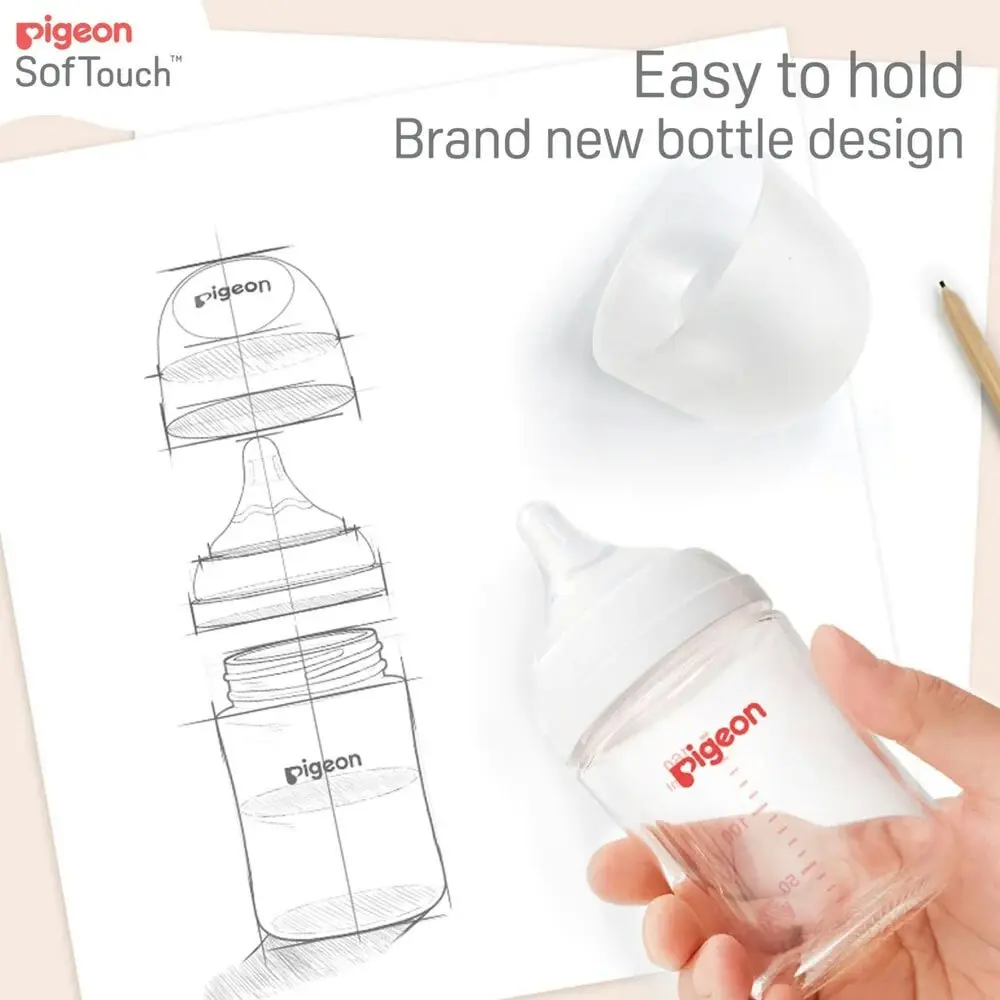 PIGEON Softouch lll Drinking/Feeding Bottle PPSU Anti-Colic 240ml Baby 3m+