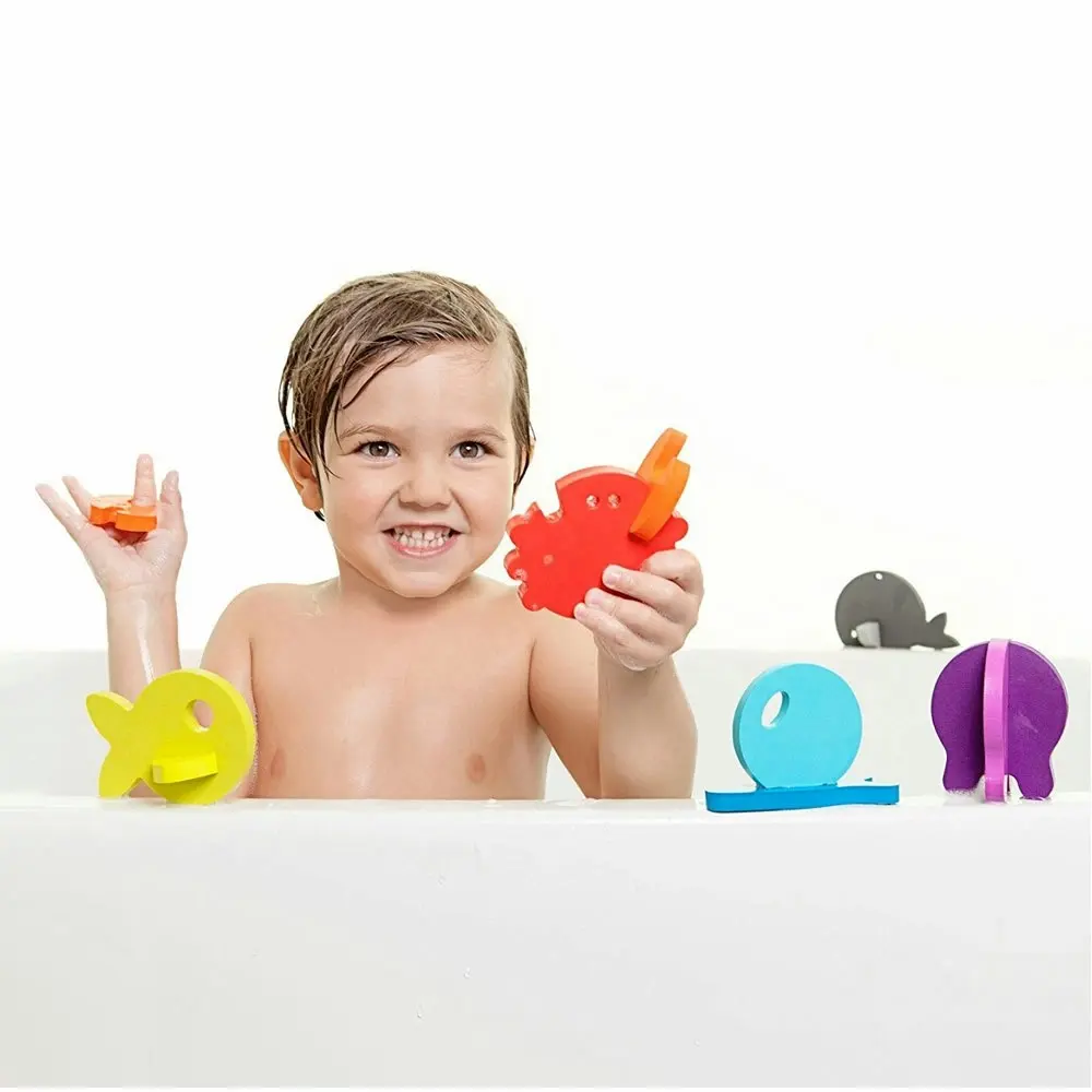 Boon 11pc Links 3D Foam Sea Animal Puzzles Bath Time/Tub Toys/Game for Baby/Kids