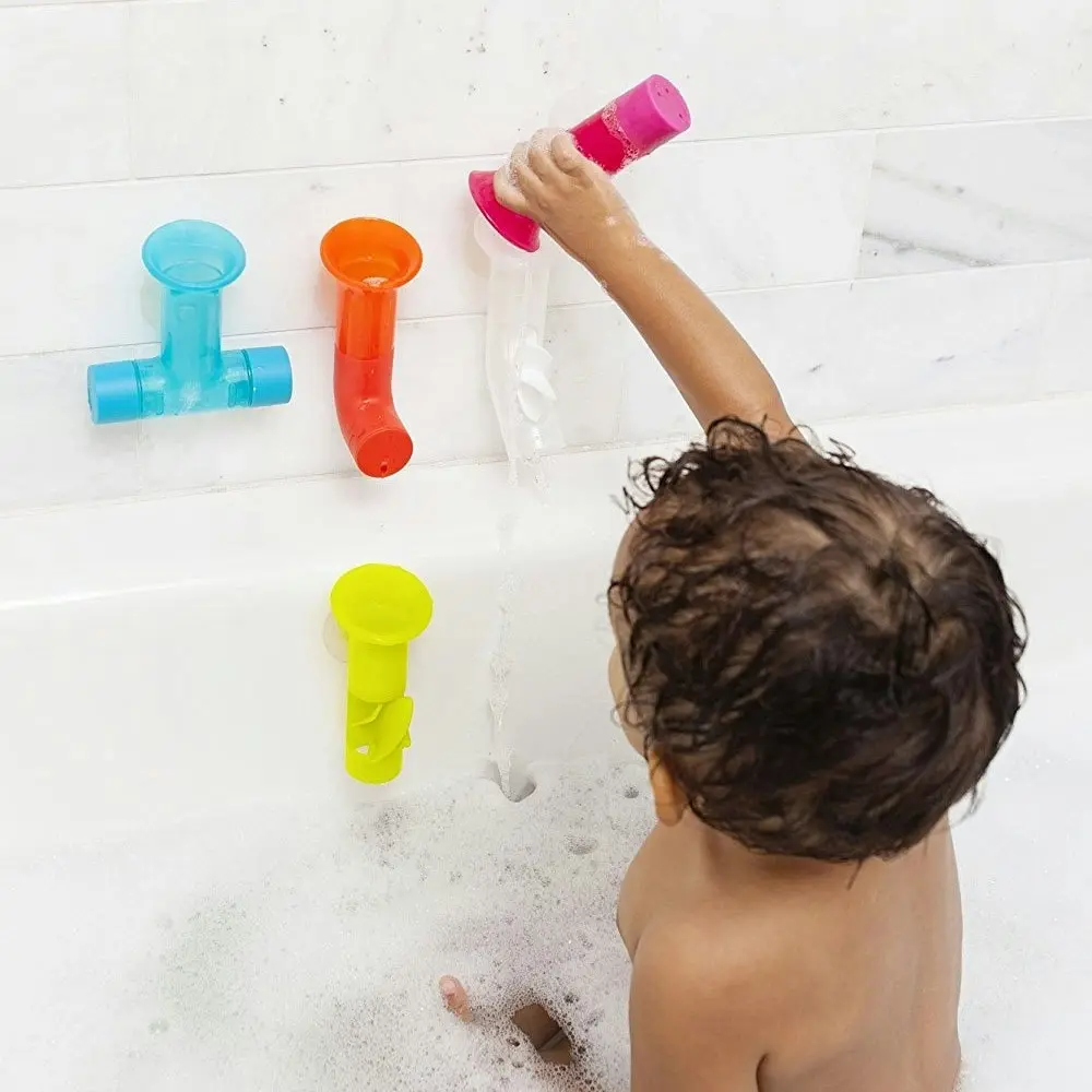 Boon 5pc Pipes Building Bath Toy Suction Set Tub/Shower Play/Fun Kids/Toddler