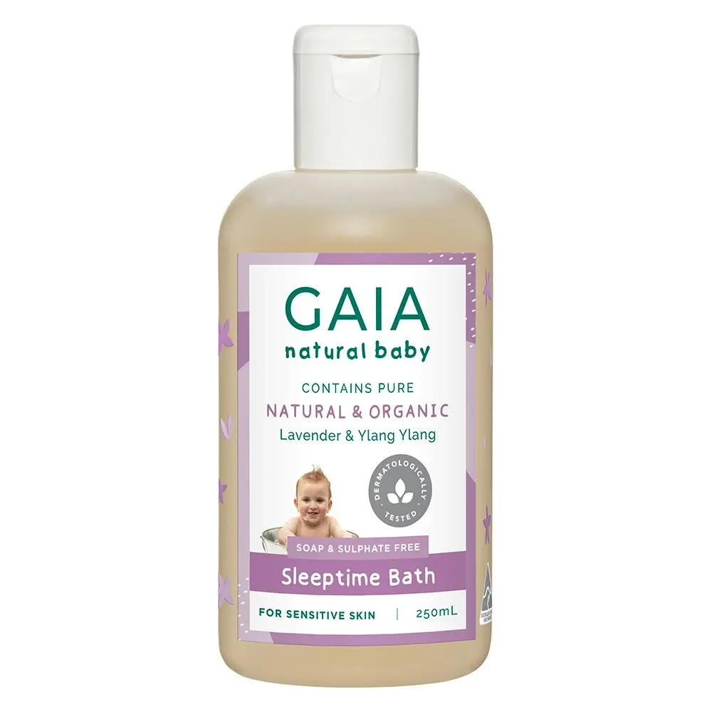 Gaia 2x250ml Pure/Organic Sleeptime Bath for Baby/Kids/Toddlers Vegan Friendly