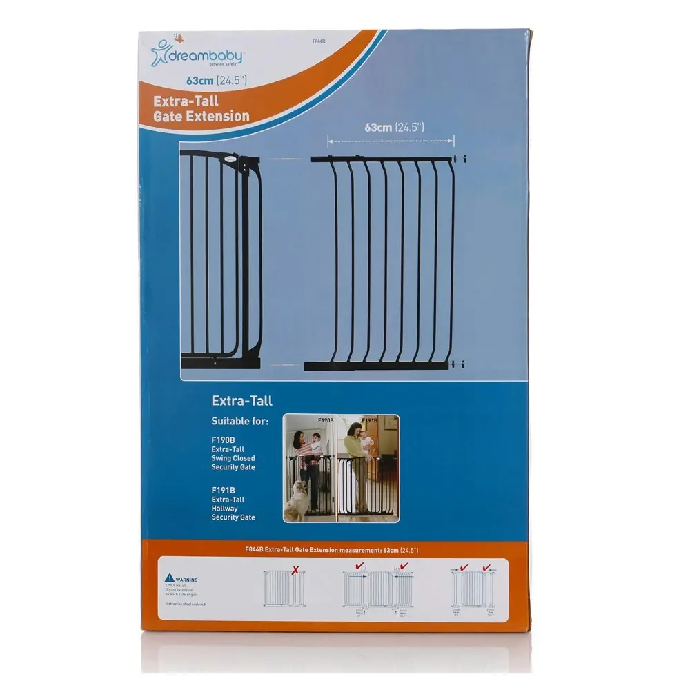 dreambaby 63cm Chelsea Xtra-Tall Extension For Baby Safety Gate/Barrier Black