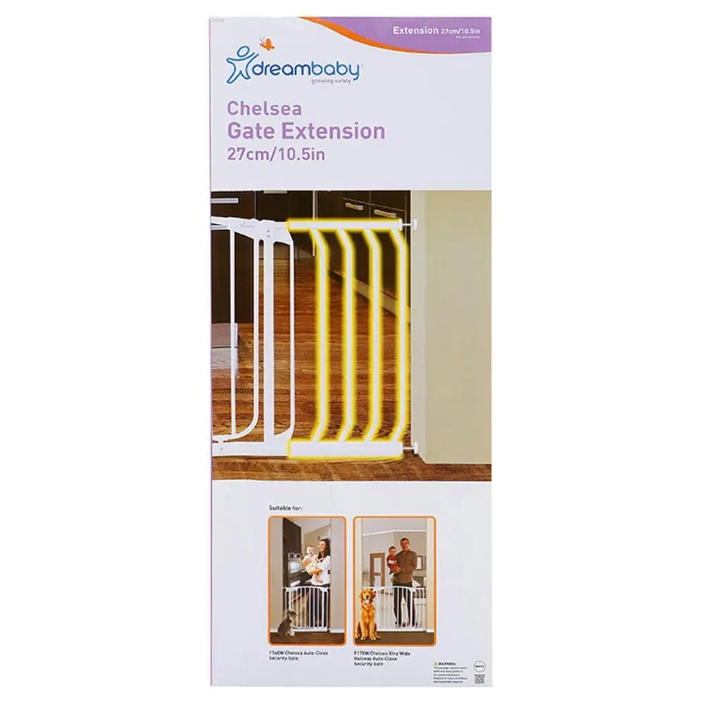 dreambaby 27cm Chelsea Extension For Baby Safety Gate Kids/Child Barrier White