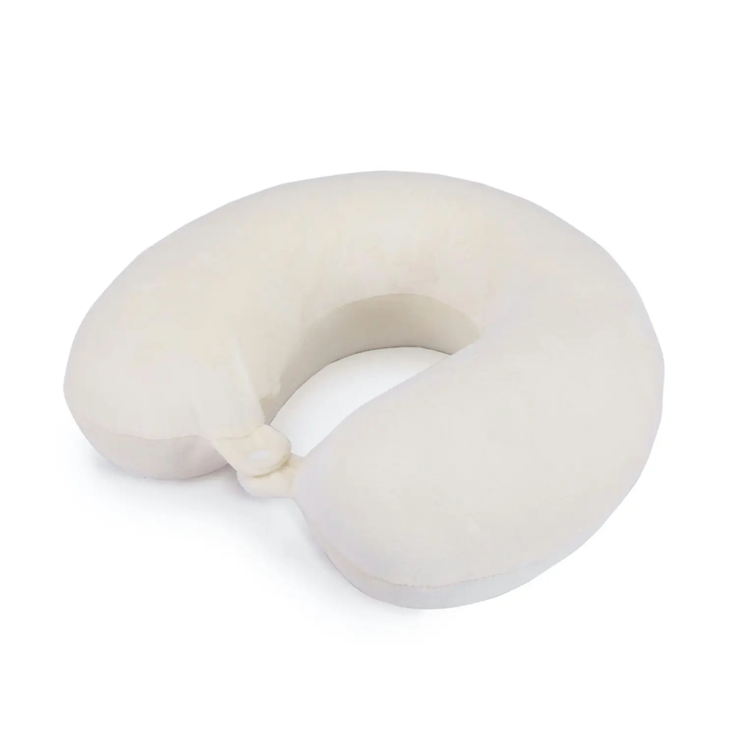 Kate Hill Bloom Lightweight Memory Foam Travel Neck Pillow w/ Loop White