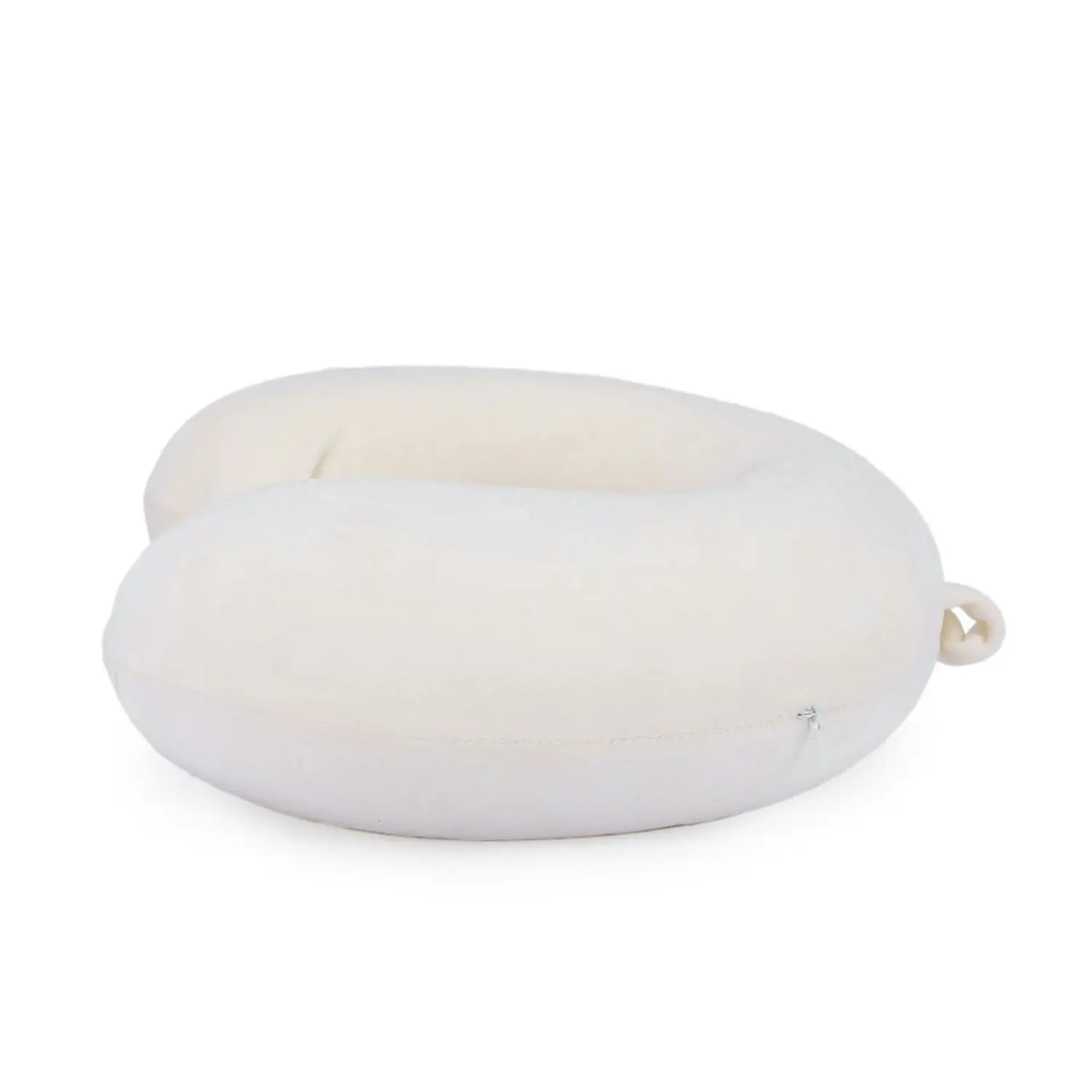 Kate Hill Bloom Lightweight Memory Foam Travel Neck Pillow w/ Loop White