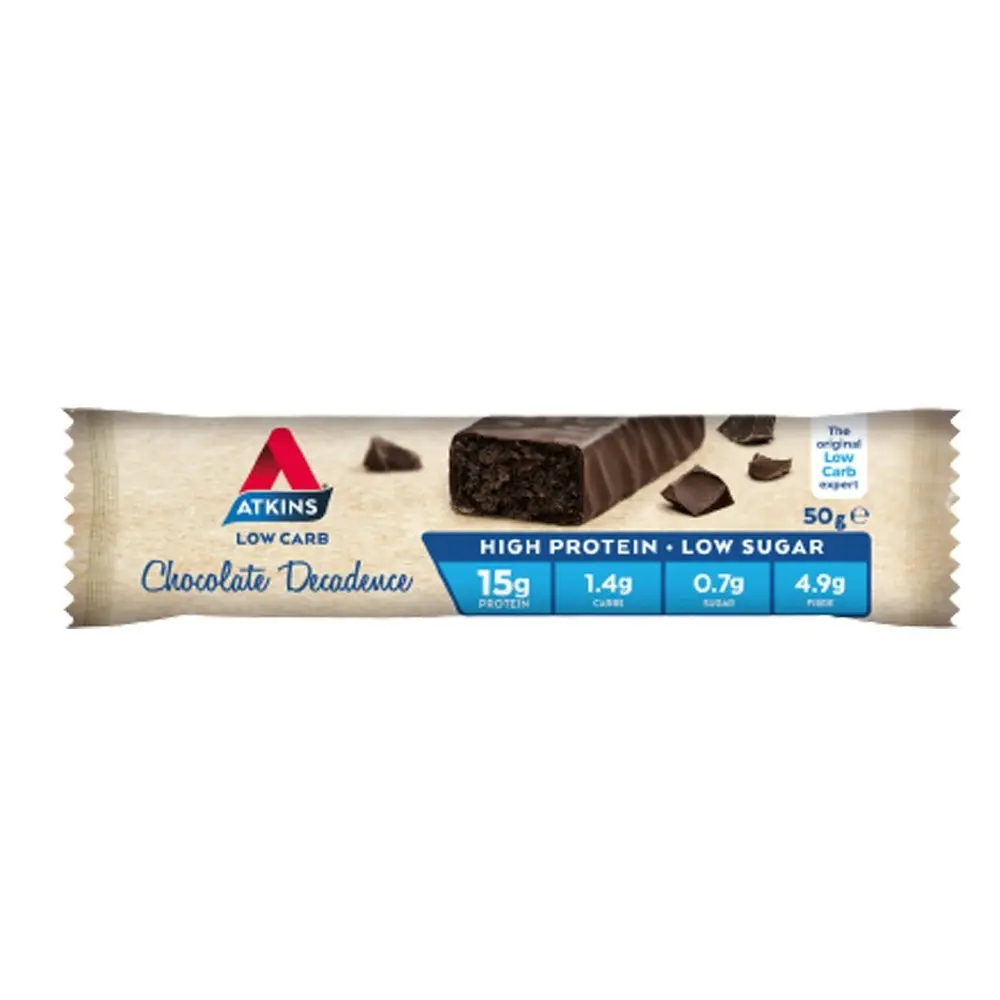 15pc Atkins Advantage Low Carb Protein Bar Snack Chocolate Decadence 50g