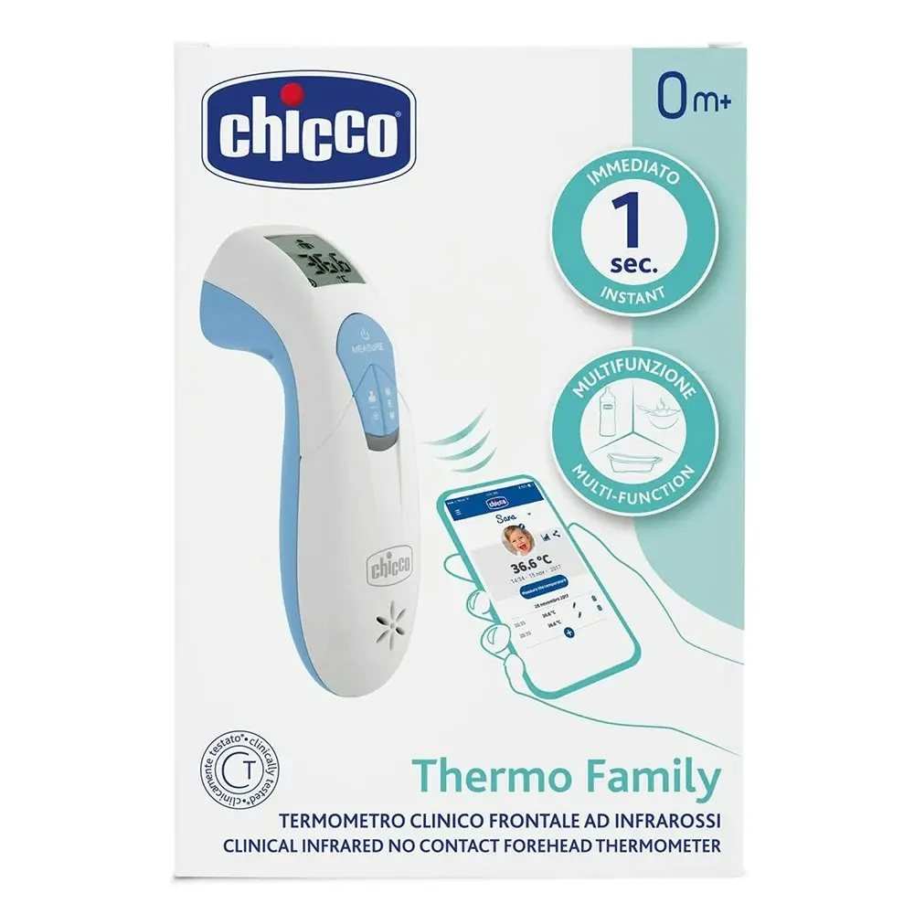 Chicco LED Electric No Contact Forehead Infrared Thermometer Thermo Family 0m+