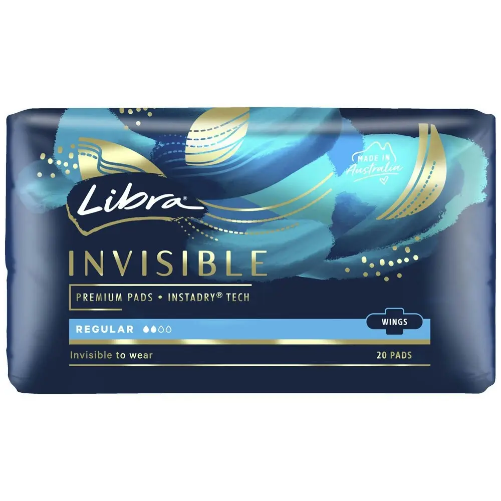 120pc Libra Premium Sanitary Period Pads Invisible Regular Coverage With Wings