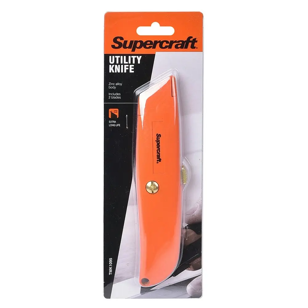 6x Supercraft Multipurpose Utility Knife/Box Cutter With Retractable Blade Set