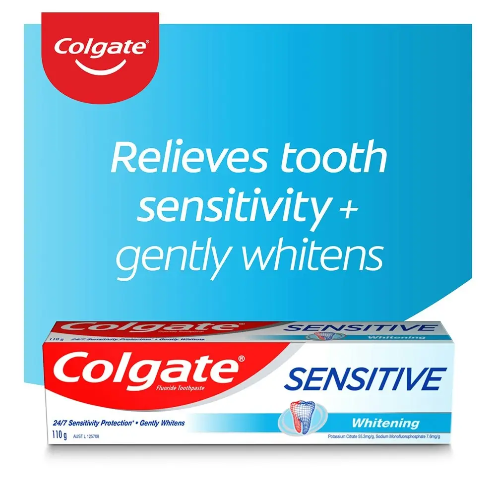 3x Colgate 110g Sensitive Fluoride Toothpaste Dental/Oral Care Whitening