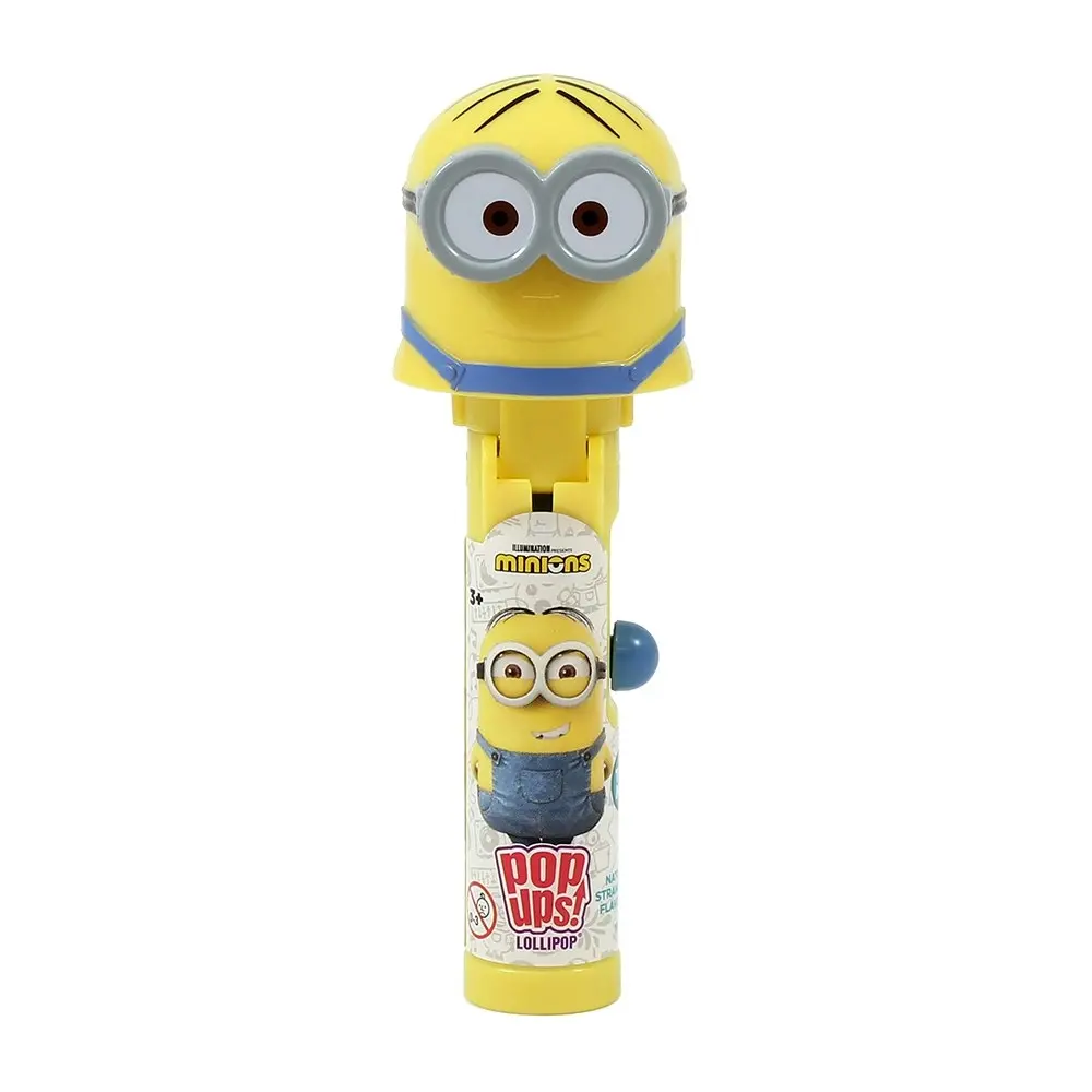 12pc Minions Pop Ups Lollipops/Figurines Surprise Sweet 10g Assorted Kids 3y+