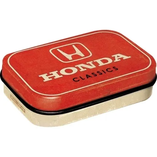 2x Nostalgic Art 4x6cm Metal Mint Box Sugar-Free Honda AM Classics Car Logo