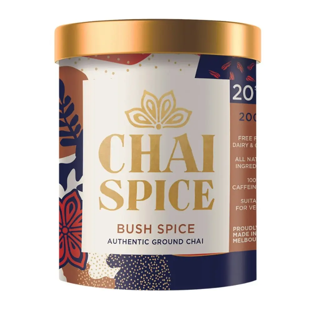 2 x Chai Spice Bush Spices Native Caffine Free Vegan Hot Drink Blend Tea Ground