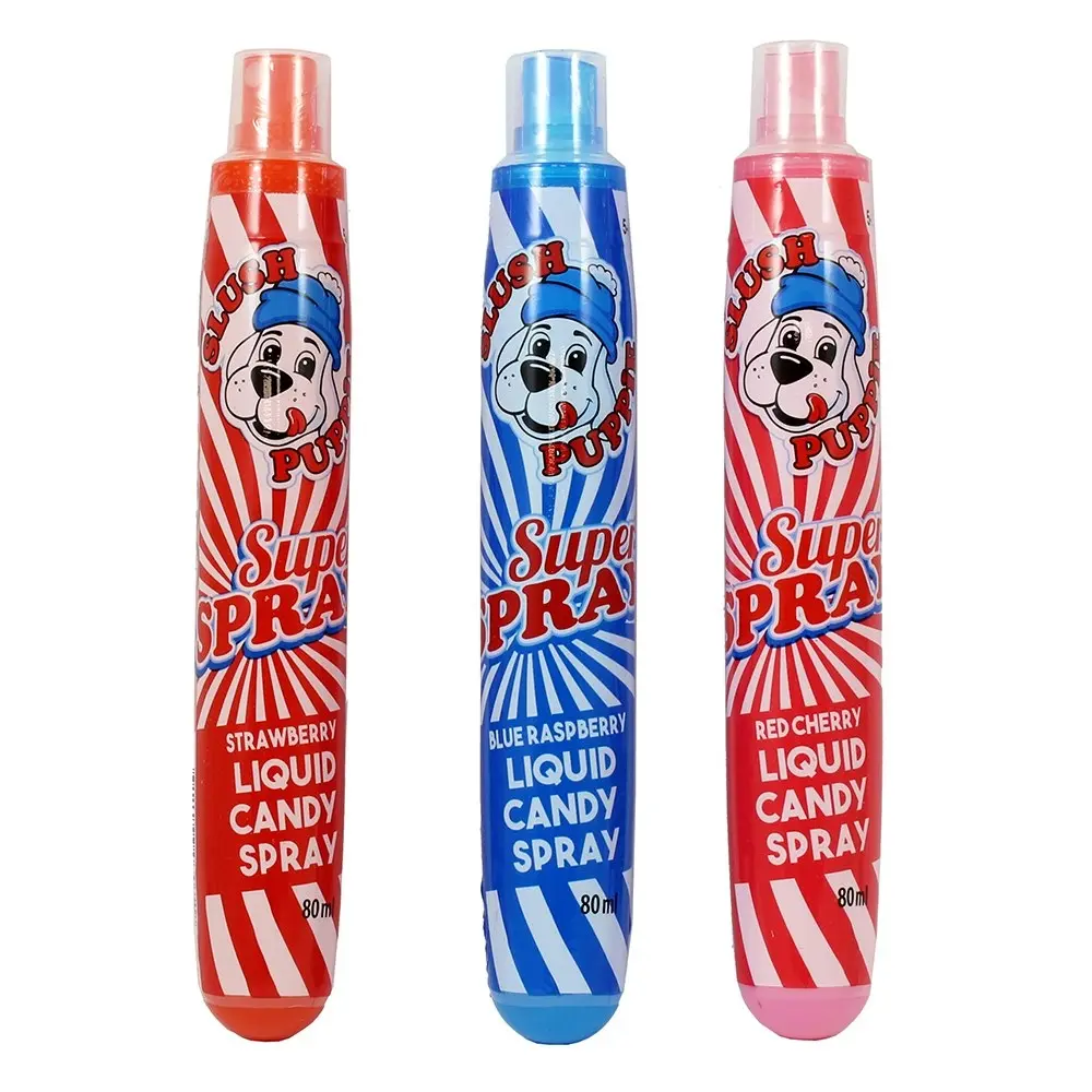 12pc Slush Puppie Super Spray Liquid Candy Confectionary/Candy 80ml Kids 5y+