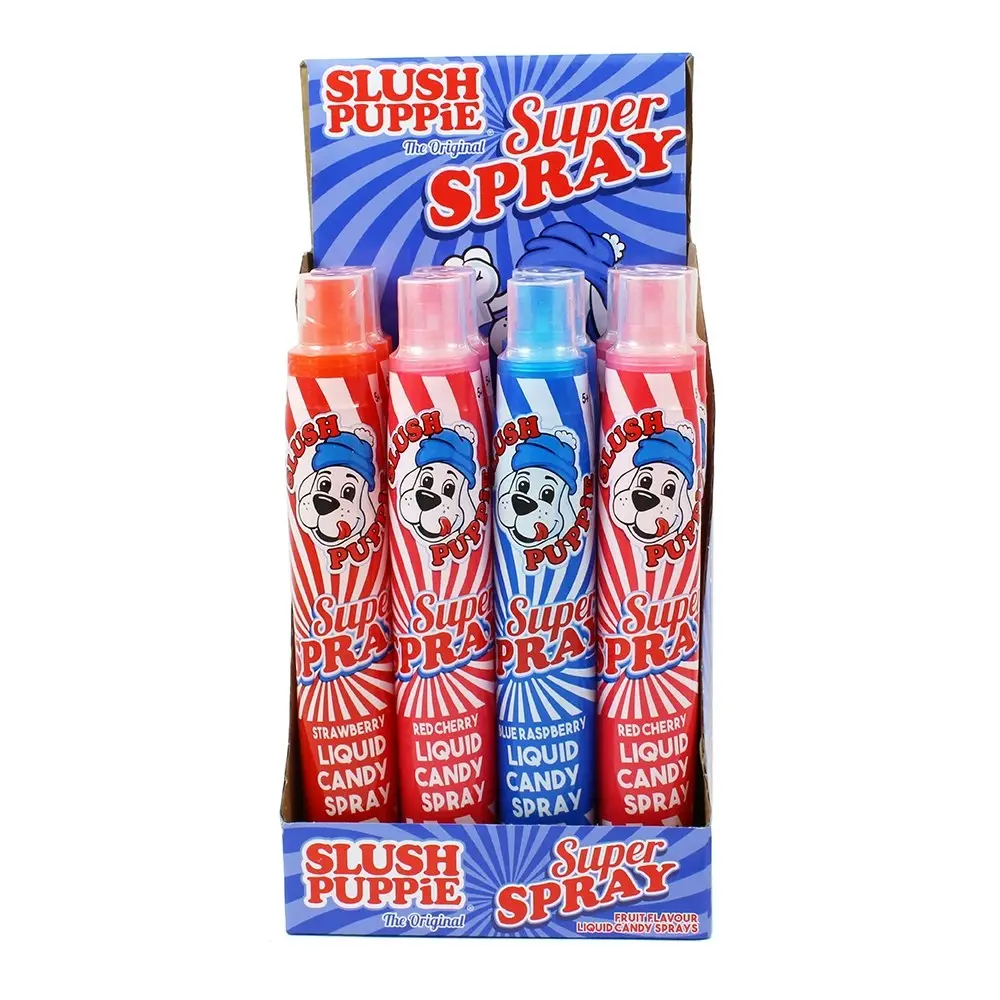 12pc Slush Puppie Super Spray Liquid Candy Confectionary/Candy 80ml Kids 5y+