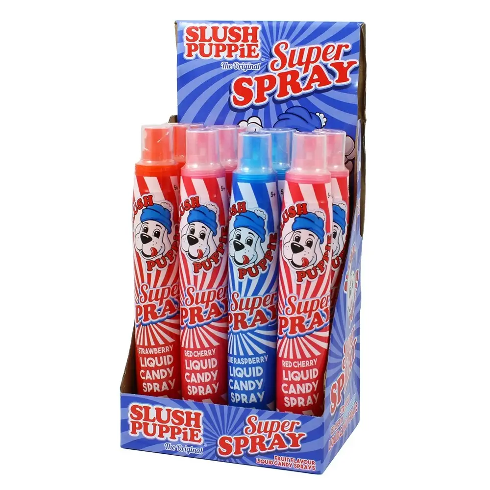 12pc Slush Puppie Super Spray Liquid Candy Confectionary/Candy 80ml Kids 5y+