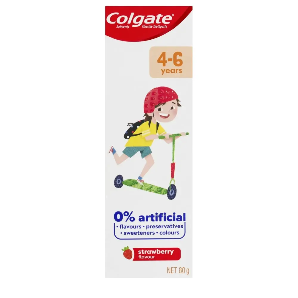 3x Colgate 80g Anti-Cavity Fluoride Kids/Children 4-6 Year Toothpaste Strawberry