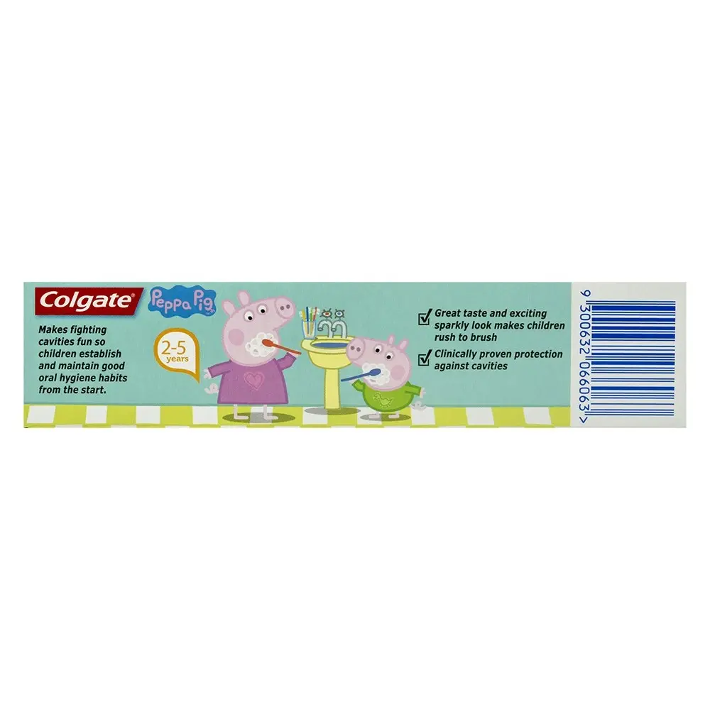 Colgate 80g Low Fluoride Sugar Free Kids 2-5 Years Toothpaste Gel Sparkling Mint