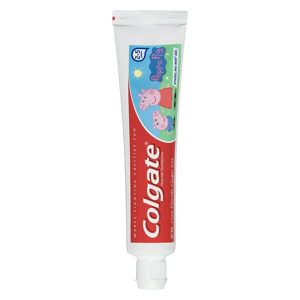 Colgate 80g Low Fluoride Sugar Free Kids 2-5 Years Toothpaste Gel Sparkling Mint