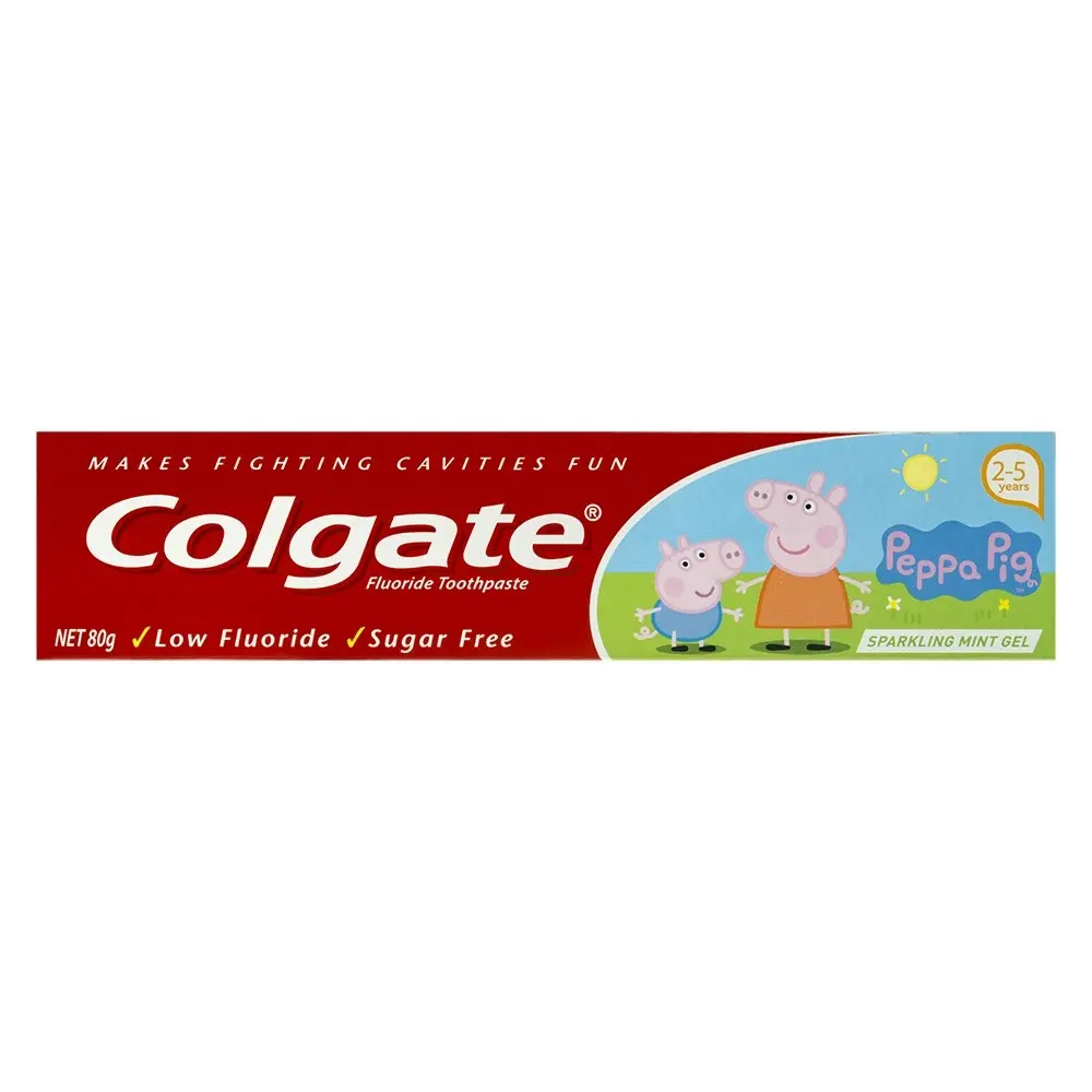 Colgate 80g Low Fluoride Sugar Free Kids 2-5 Years Toothpaste Gel Sparkling Mint