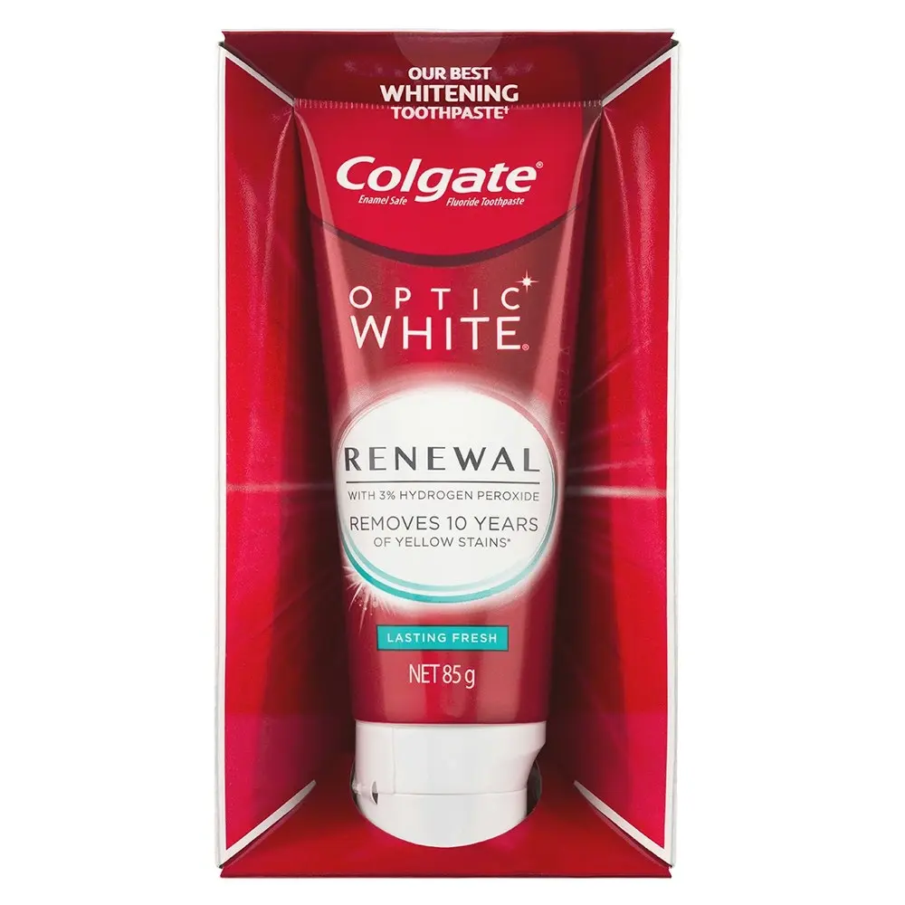 Colgate 85g Optic White Renewal Lasting Fresh Yellow Stain Removal Toothpaste