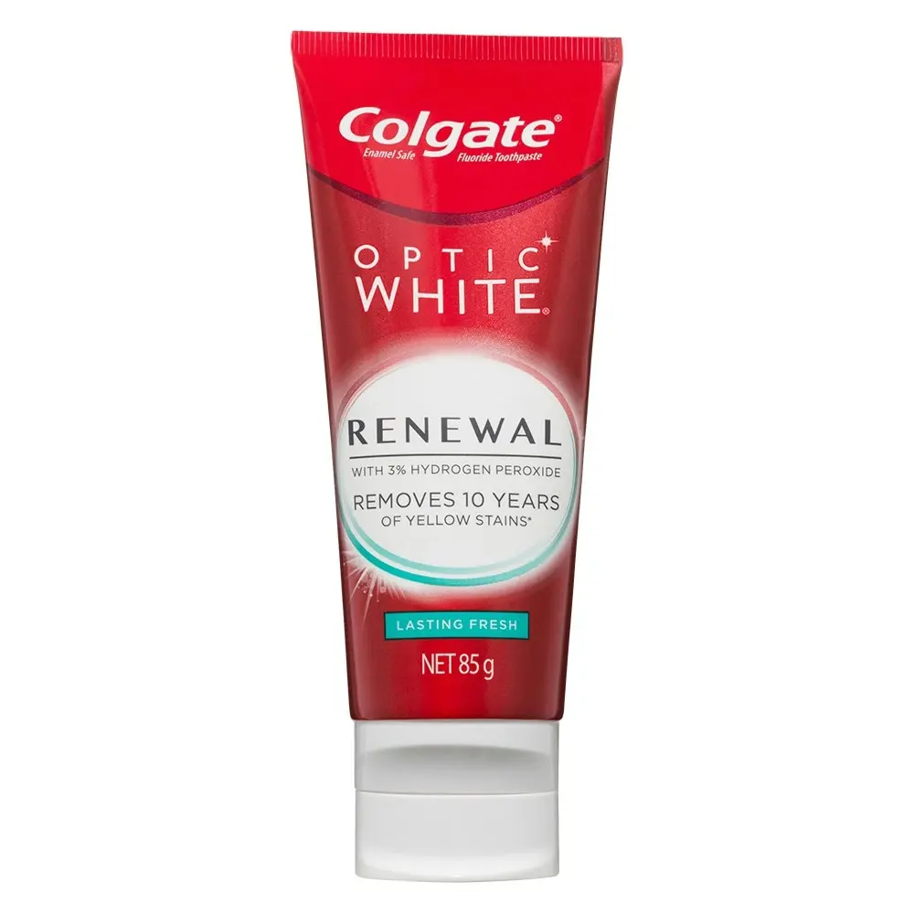 Colgate 85g Optic White Renewal Lasting Fresh Yellow Stain Removal Toothpaste