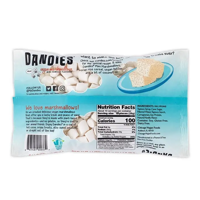 Dandies Mini 283g Vegan All Natural Vanilla Marshmallows/Confectionery/Sweets