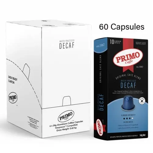 6x10pc Primo Caffe Decaf 54g Coffee Capsules/Pod Compatible w/Nespresso Machine