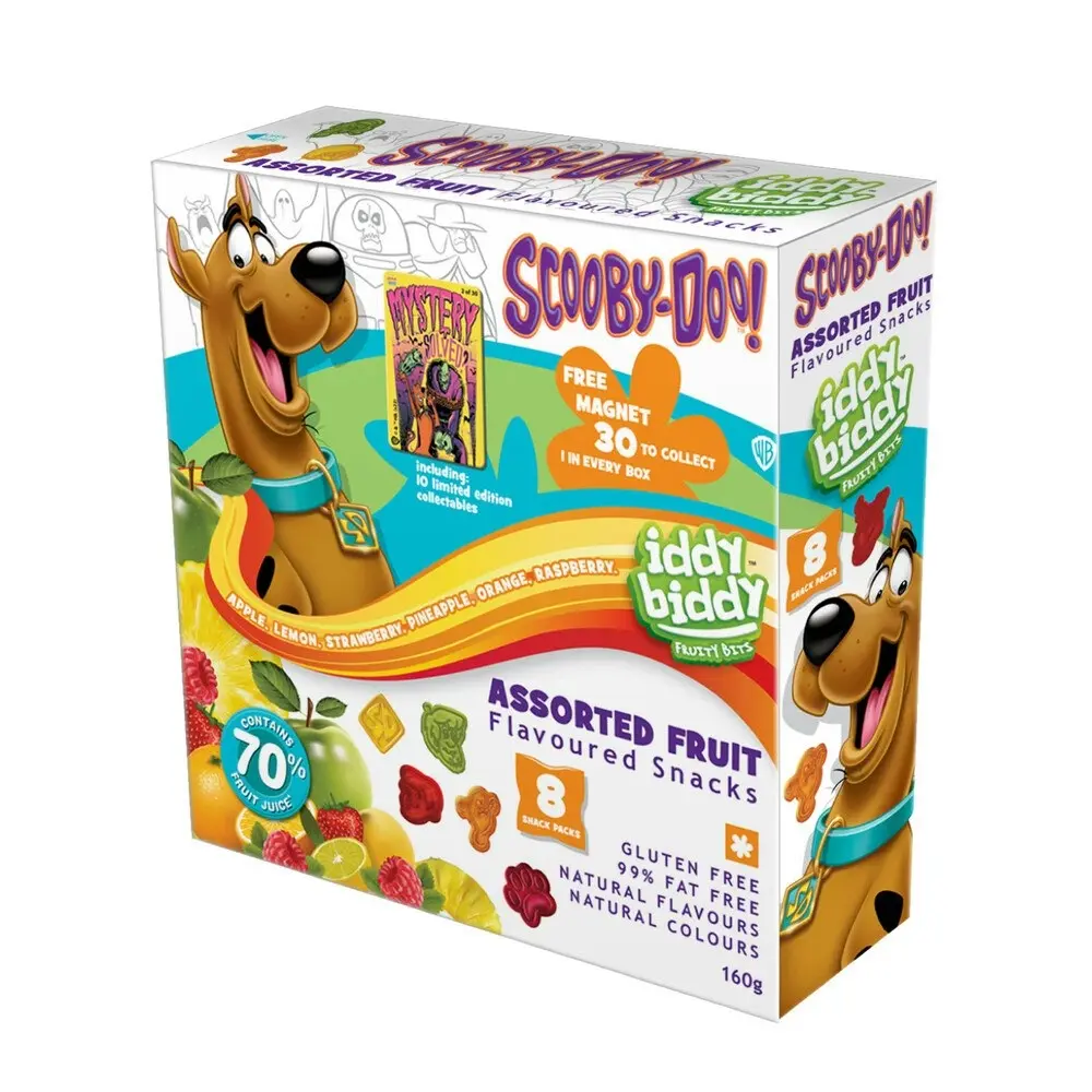 16x 20g Iddy Biddy Scooby Assorted Fruit Gummies Snack Pack Sweet/Confectionery