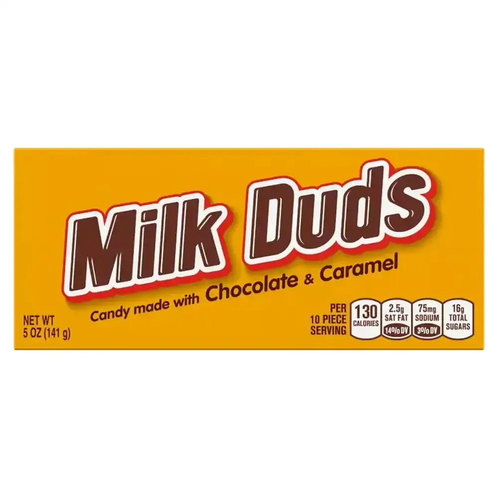 2x Milk Duds Smooth Choclate Caramel Flavour Buttons Sweet Candy Lolly 141g