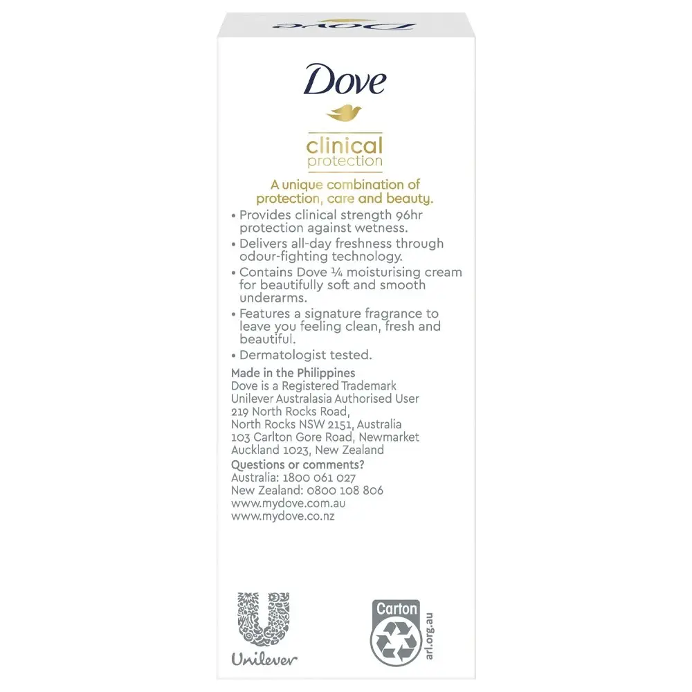 6PK Dove 50ml Clinical Protection Antiperspirant Roll On Deodorant Pomegranate