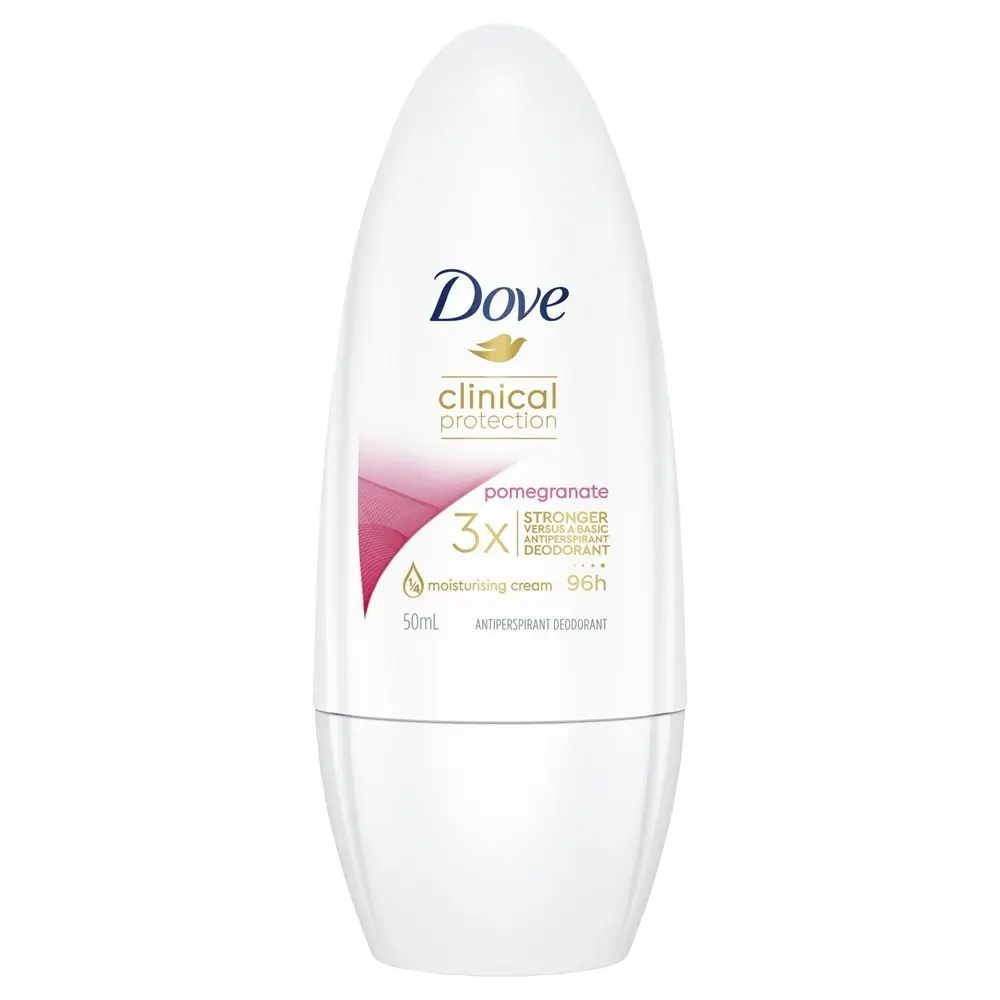 6PK Dove 50ml Clinical Protection Antiperspirant Roll On Deodorant Pomegranate