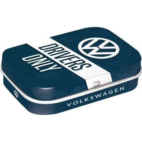 Nostalgic Art 6cm Metal Tin Mint Box VW Drivers Only Fresh Breath Hard Candy