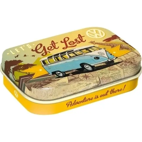 Nostalgic Art 6cm Metal Tin Mint Box VW Get Lost Fresh Breath Hard Candy Mints