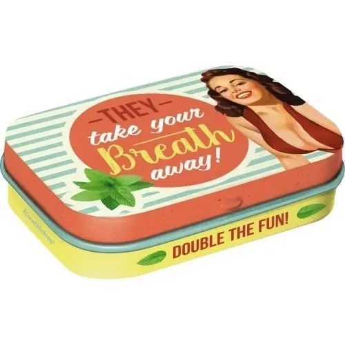 Nostalgic Art 6cm Metal Tin Mint Box Take My Breath Away Fresh Breath Hard Candy