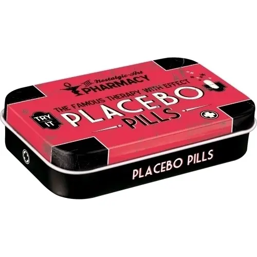 Nostalgic Art 10cm Metal Tin Mint Box XL Placebo Pills Fresh Breath Hard Candy