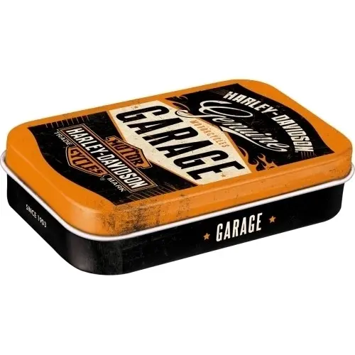 Nostalgic Art 10cm Tin Mint Box XL Harley-Davidson Garage Fresh Breath Candy