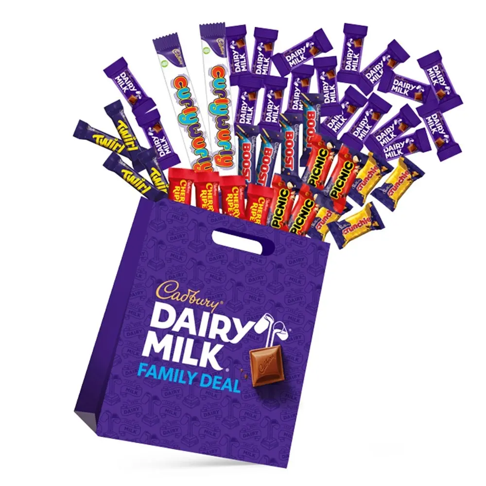 Cadbury Family Deal Showbag w/ Curly Wurly/Picnic/Crunchie/Cherry Ripe Chocolate