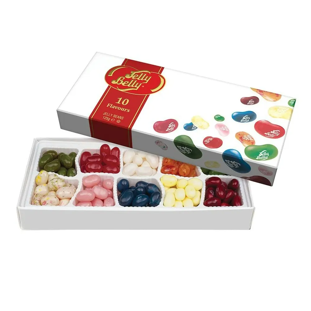 Jelly Belly 10 Assorted Flavour 125g Jelly Bean Gift Box Chewy Confectionery