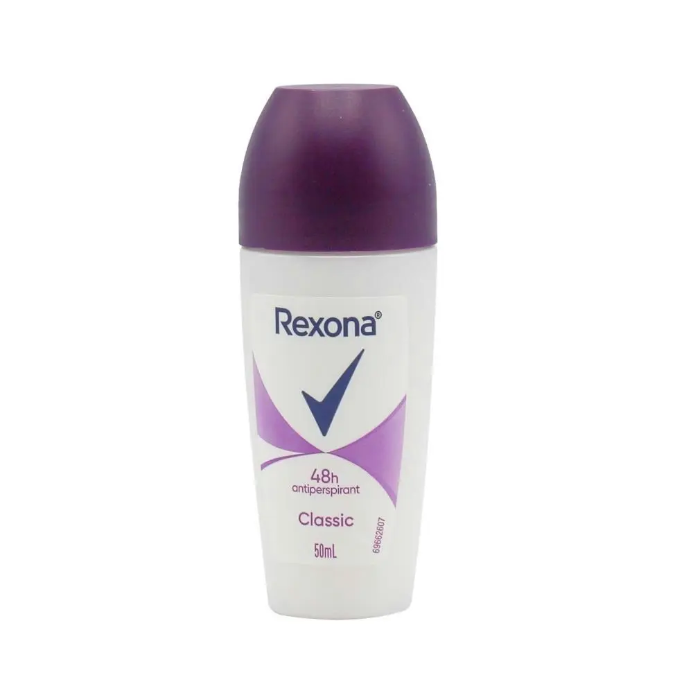 6x Rexona 50ml Roll On Antiperspirant Deodorant Invisible Dry & Fresh Classic