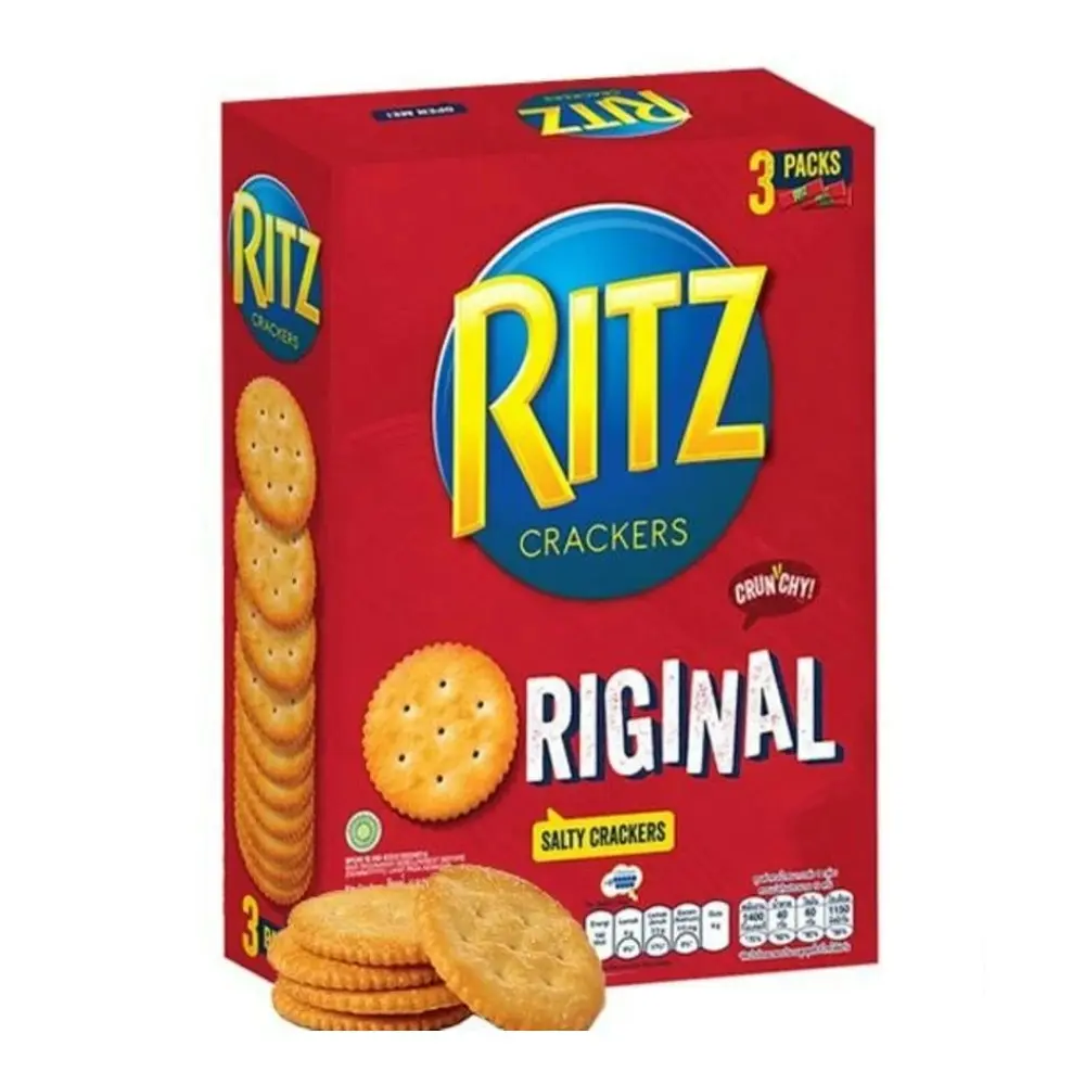 2x 3PK Ritz 300g Biscuits Crispy Cracker Lightly Salted Snacks Pack Original