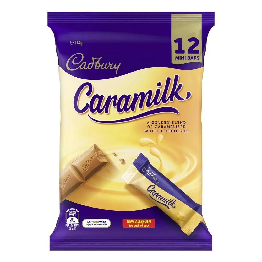 84x Cadbury Caramilk Sharepack Chocolate Confectionery Mini Bars Snack 12g