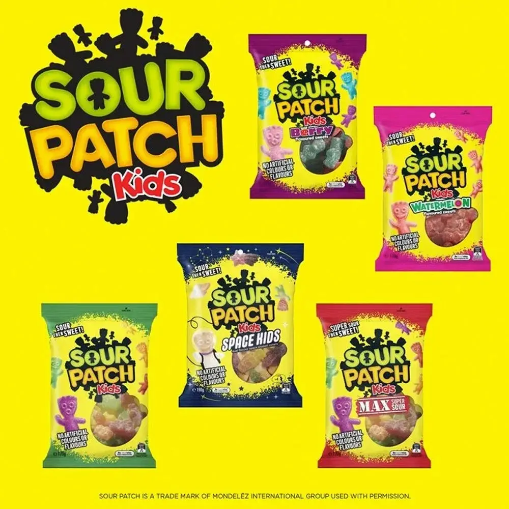 5pc Sour Patch Kids Showbag Berry/Watermelon Confectionery Sweet Candy Snacks